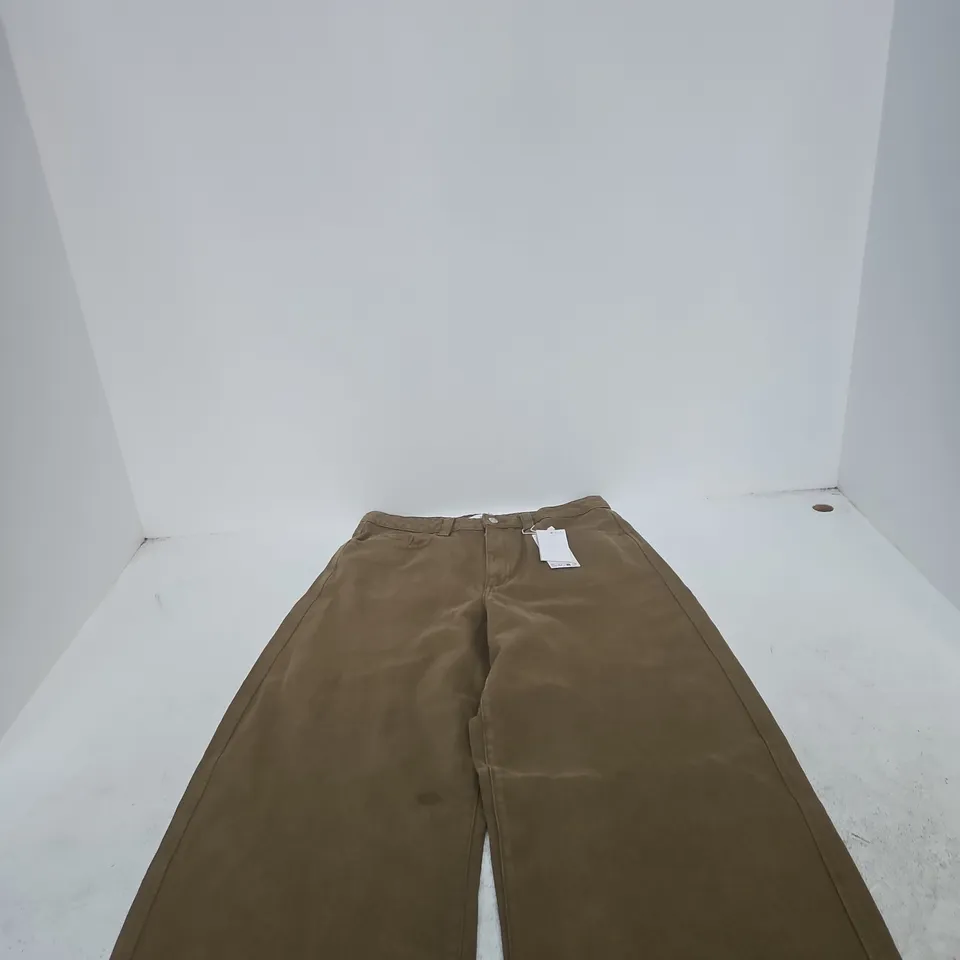MNG BY MANGO WOMEN'S TROUSERS – UK 14 (EU 42 / US 10) KHAKI/BROWN