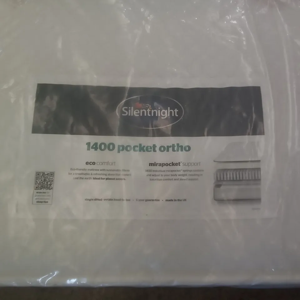 QUALITY BAGGED SILENTNIGHT 1400 POCKET ORTHO 5FT MATTRESS
