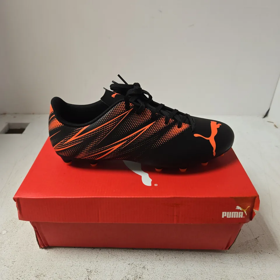 PUMA ATTACANTO FG/AG FOOTBALL BOOTS – UK 9 – BLACK/ORANGE
