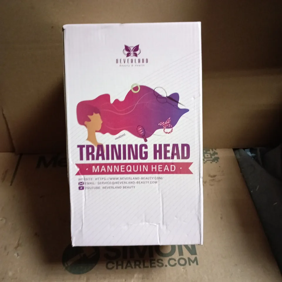 NEVERLAND TRAINING HEAD MANNEQUIN HEAD FOR BEAUTY & WIG PRACTICE – BOXED