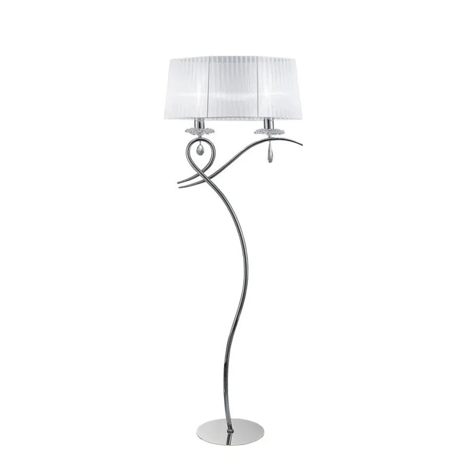 BOXED CHROME 165CM FLOOR LAMP