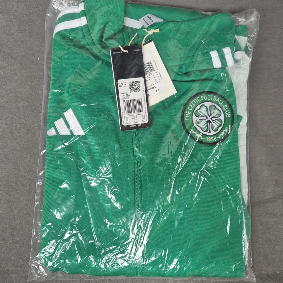 ADIDAS CELTIC FOOTBALL CLUB TRACK TOP IN GREEN SIZE MEDIUM