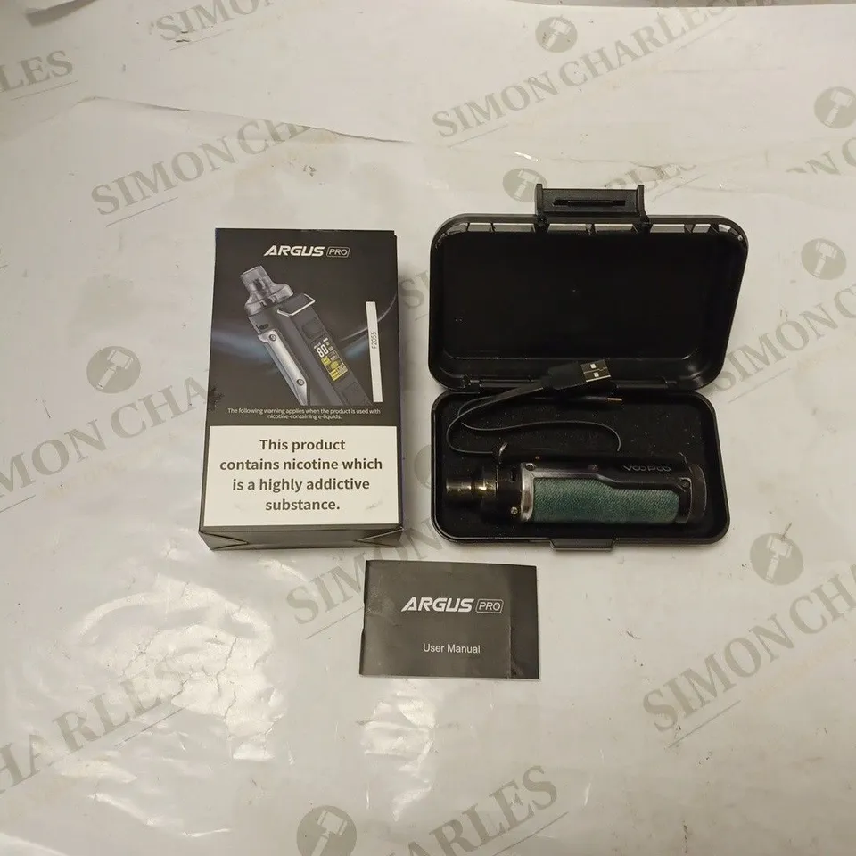 BOXED VOOPOO ARGUS PRO POD KIT WITH USB CABLE AND MANUAL