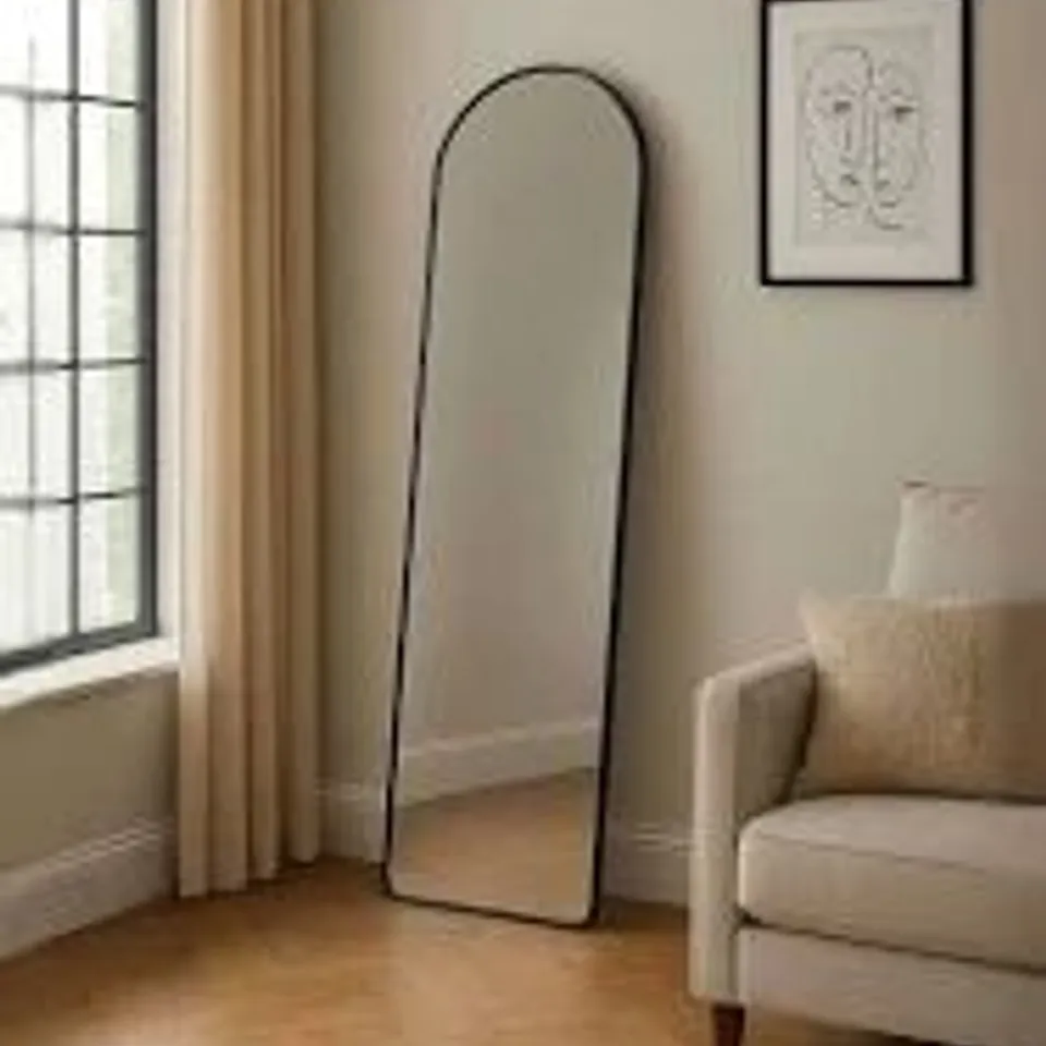 BOXED NEO FULL LENGTH MIRROR - BLACK