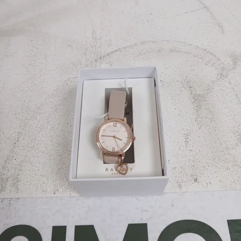 RADLEY LONDON WOMEN'S HEART CHARM PORCINI LEATHER STRAP IN BOX