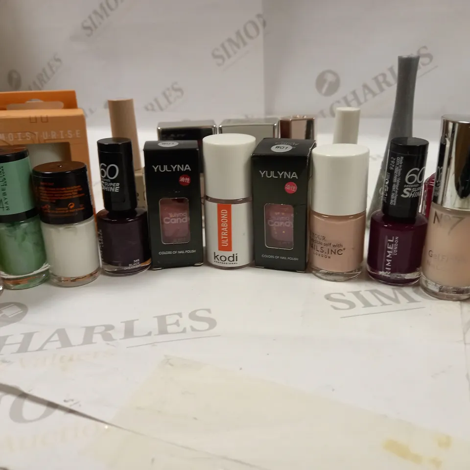 PREMIUM BRANDED NAIL POLISH LACQUER COLLECTION APPROX. 20 ITEMS 
