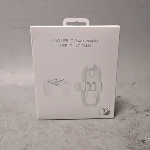 BOXED UNBRANDED 35W USB-C POWER ADAPTER USB-C TO C CABLE