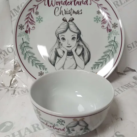 BRAND NEW BOXED ALICE IN WONDERLAND CHRISTMAS 16 PIECE DINNER SET