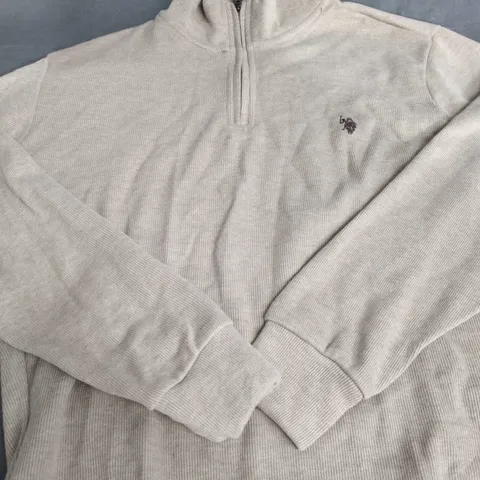 U.S. POLO ASSN QUARTER ZIP FLEECE - SIZE M