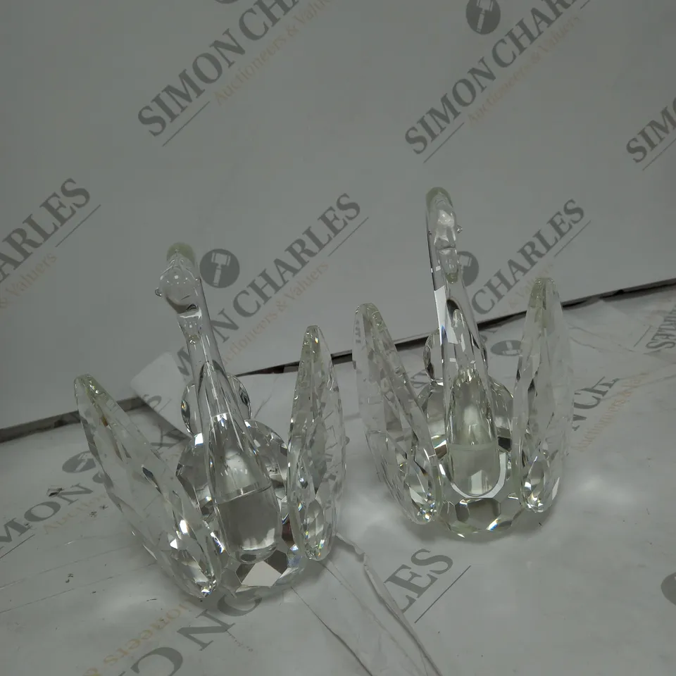 JULIAN MCDONALD SET OF CRYSTAL LOOK SWANS