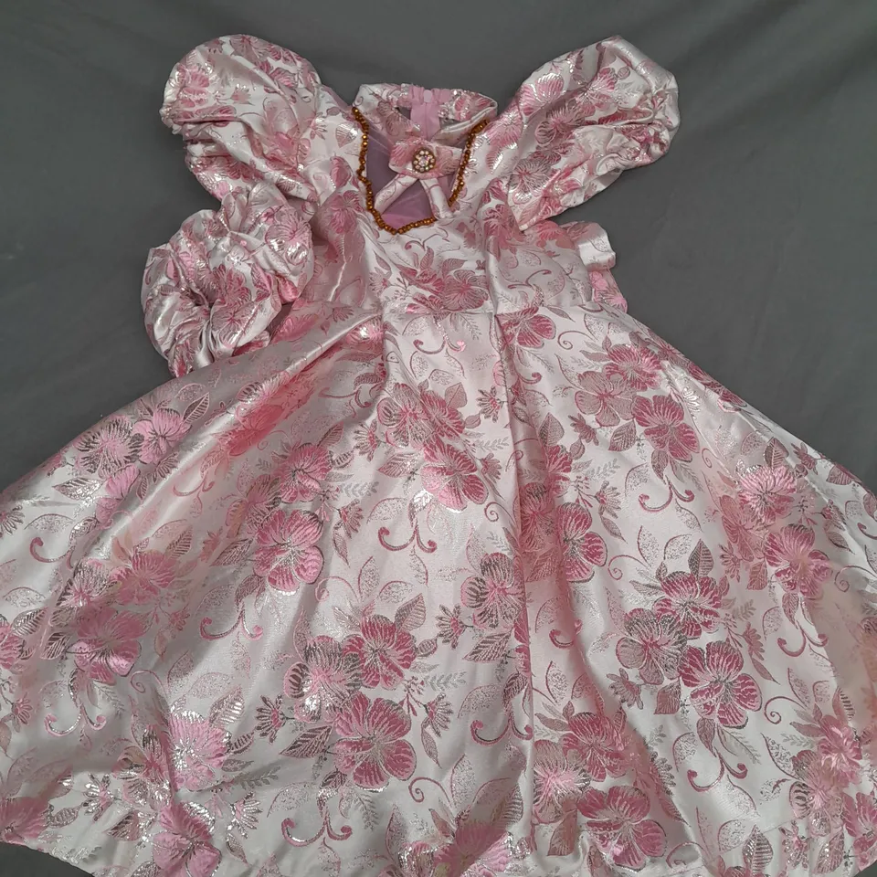 KIDS PRINCESS FANCY DRESS COSTUME IN PINK FLORAL SIZE UNSPECIFIED