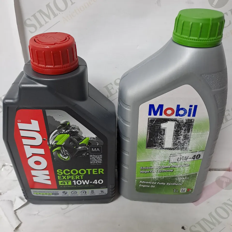 MOTOR OILS - MOTUL 10W-40 1L / MOBIL 01-40 1L