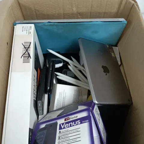 BOX CONTAINING APPROXIMATELY 30 PHONES, IPADS, TABLETS ETC.
