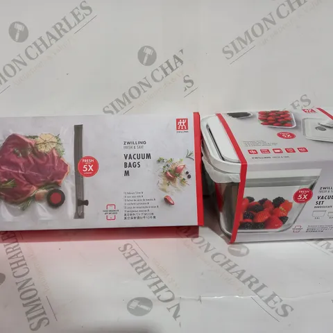 ZWILLING FRESH & SAVE 14 PIECE VACUUM FOOD STORAGE SYSTEM