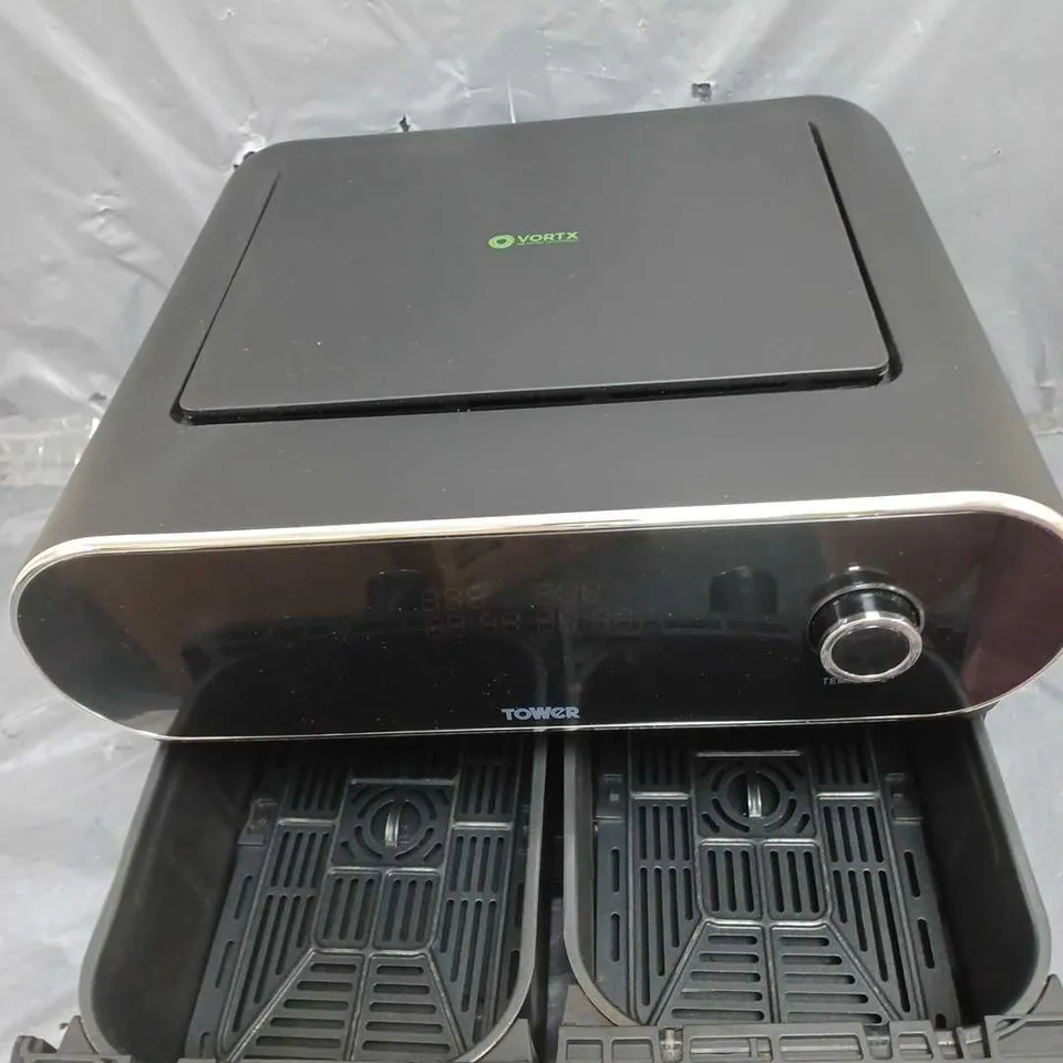 BOXED TOWER VORTEX 10.4L DUAL BASKET AIR FRYER IN BLACK