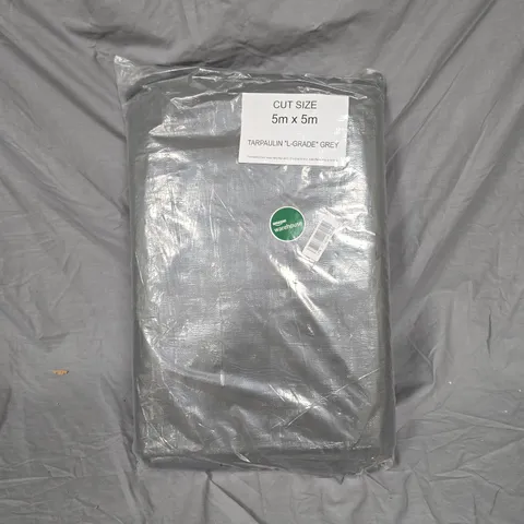 TARPAULIN L-GRADE GREY 5M X 5M