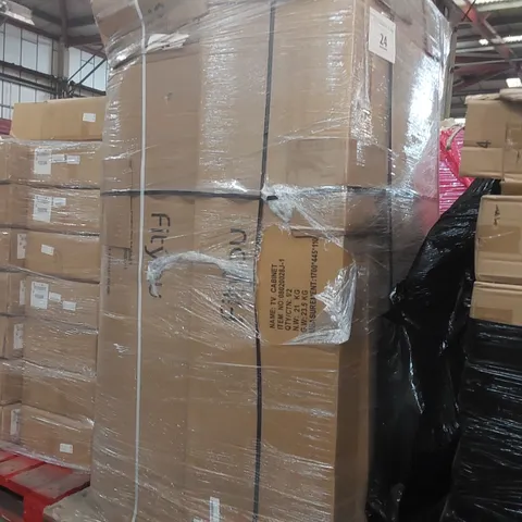 PALLET CONTAINING A LARGE QUANTITY OF FITYOU TV CABINET PARTS