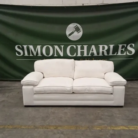 CHATHAM 3 SEATER SOFA, CREAM HOUSE PLUSH FABRIC