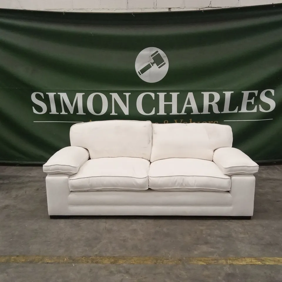 CHATHAM 3 SEATER SOFA, CREAM HOUSE PLUSH FABRIC