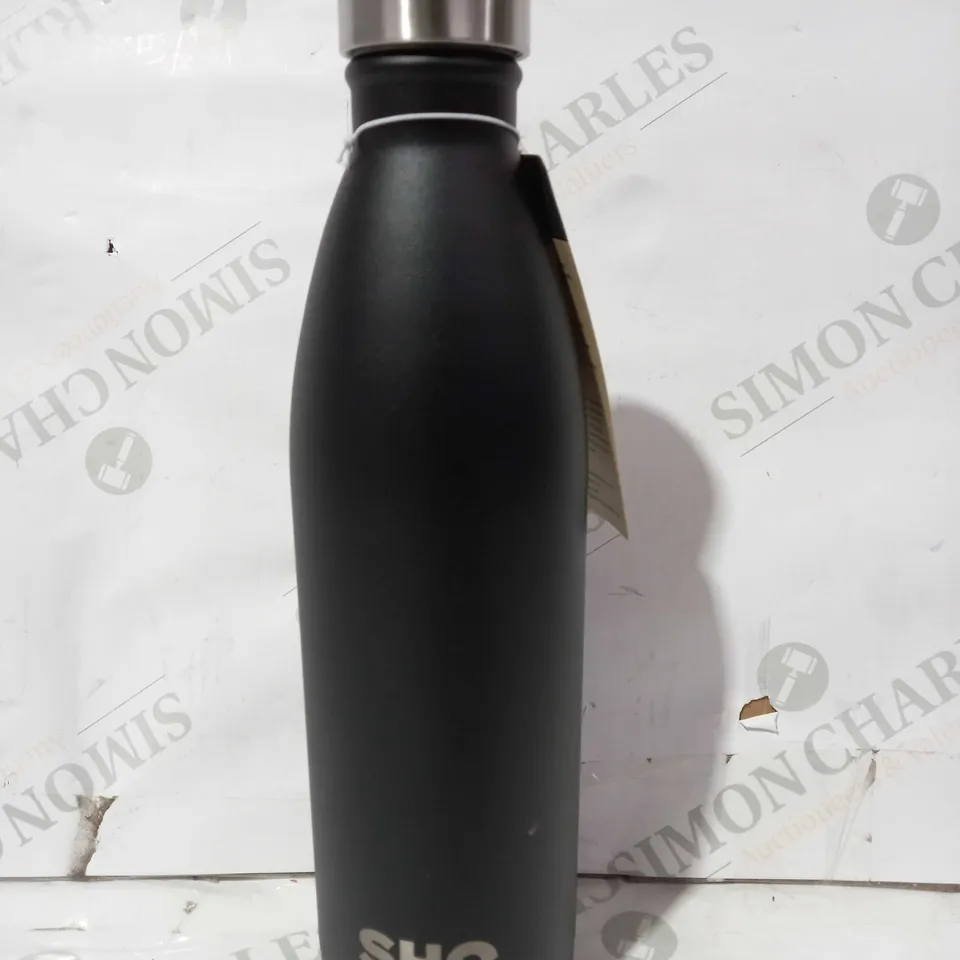 SHO ORIGINAL 2.0 STAINLESS STEEL DOUBLE WALLED INSULATED BOTTLE IN BLACK - 750ML