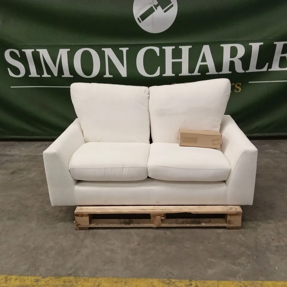 LEXI 2 SEATER SOFA, CREAM HOUSE PLUSH FABRIC