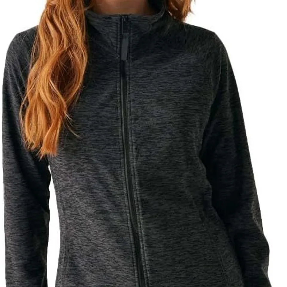 REGATTA WOMENS MAYSE FULL ZIP FLEECE GREY UK SIZE 10