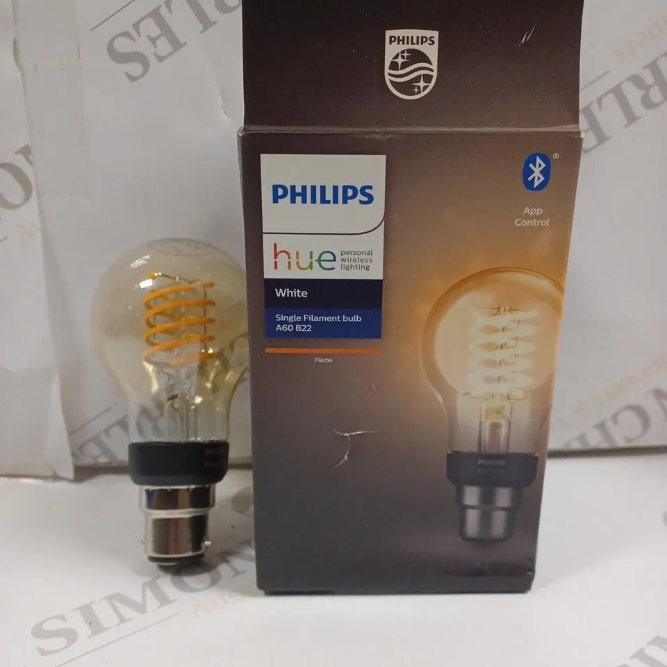 3 X BOXED PHILIPS HUE WHITE SINGLE FILAMENT BULBS - A60 B22