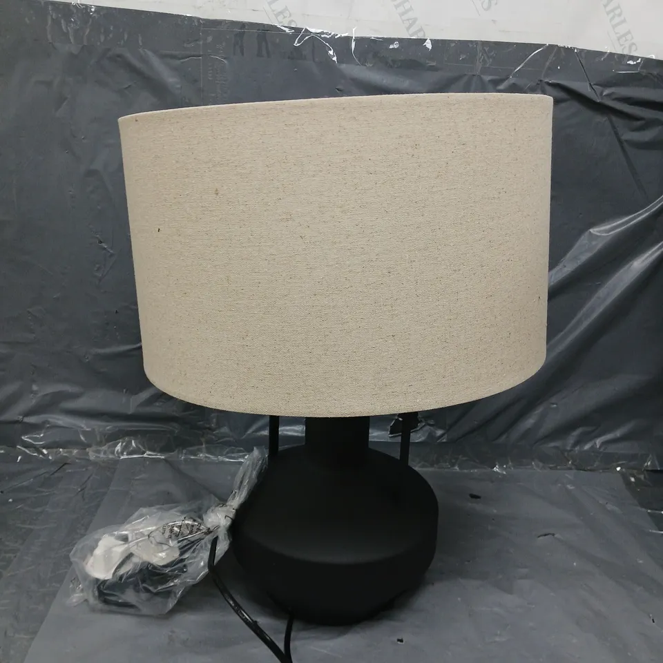 BLACK AND TAN LAMP