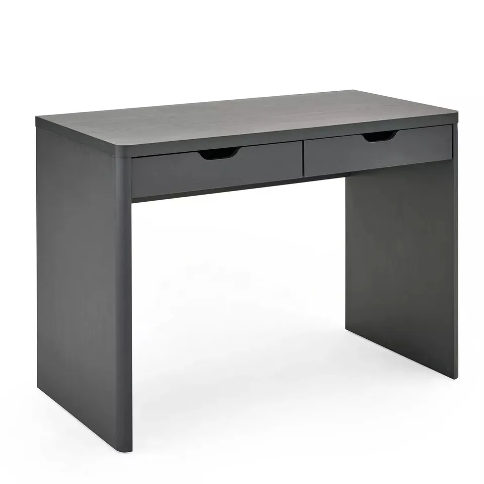 ASPEN 2 DRAWER DESK - DARK GREY