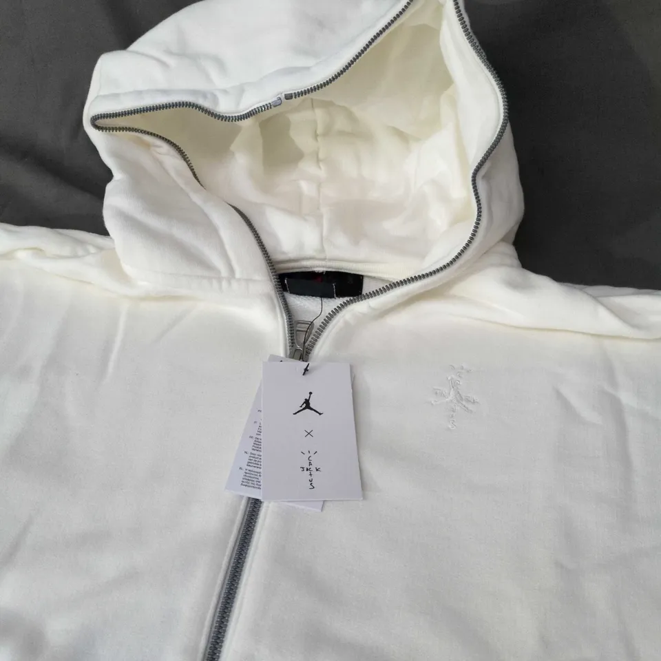 JORDAN × CACTUS JACK WHITE ZIP HOODIE - SIZE L