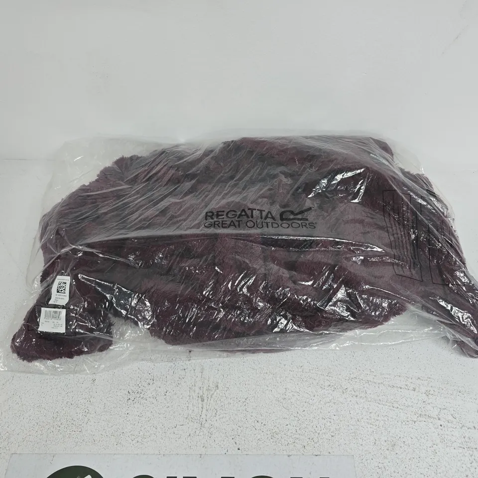 BAGGED REGATTA WOMENS ALAIYA CABLE KNIT CHUNKY FULL ZIP FLEECE FIG SIZE 16
