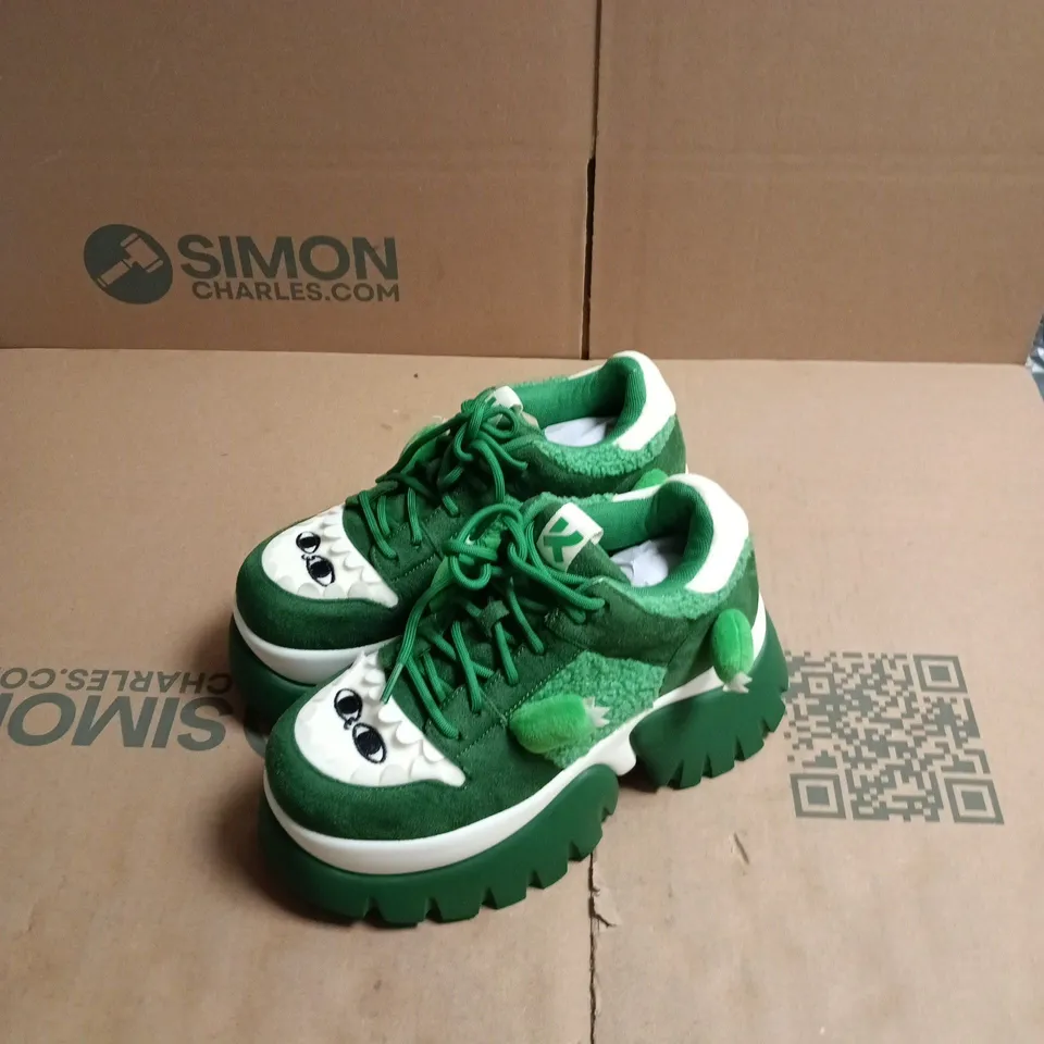 KOI BEANZILLA PLATFORM TRAINERS - GREEN, UK 5