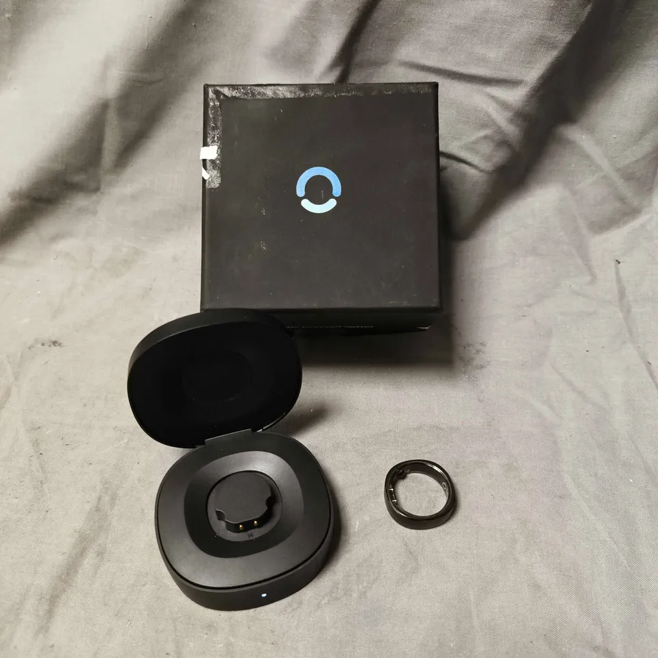 RINGCONN SMART HEALTH MONITORING RING BOR-01 – MIDNIGHT BLACK, SIZE 14, WITH CHARGING CASE (BOXED)