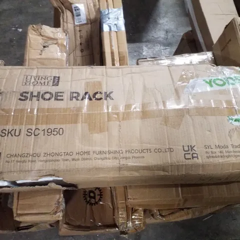 BOXED LIVING AND HOME SHOE RACK - WHITE 80×33×11CM