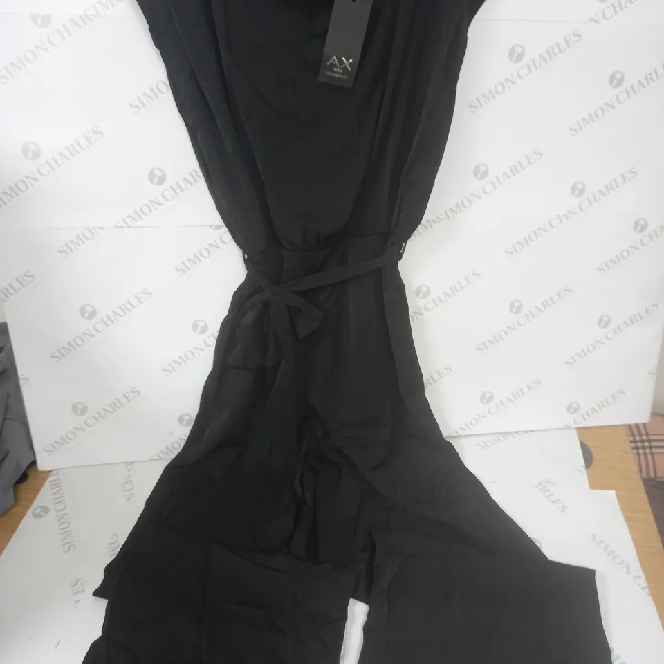 AX PARIS BLACK SLEEVELESS PLAYSUIT - SIZE 16