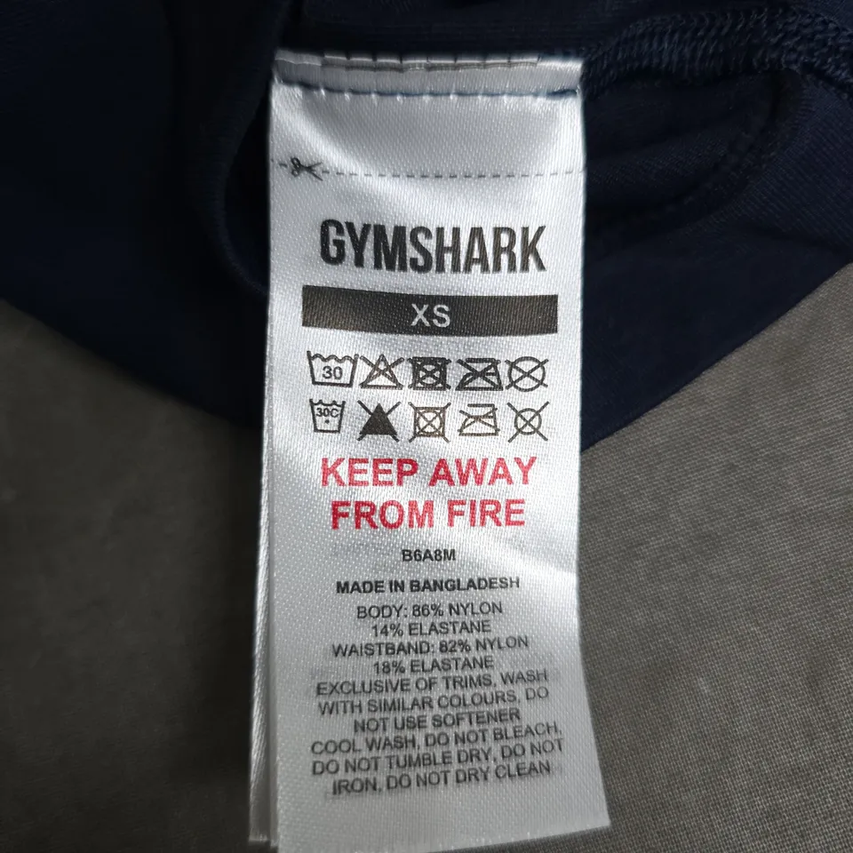 GYMSHARK NAVY GYM SHORTS XS