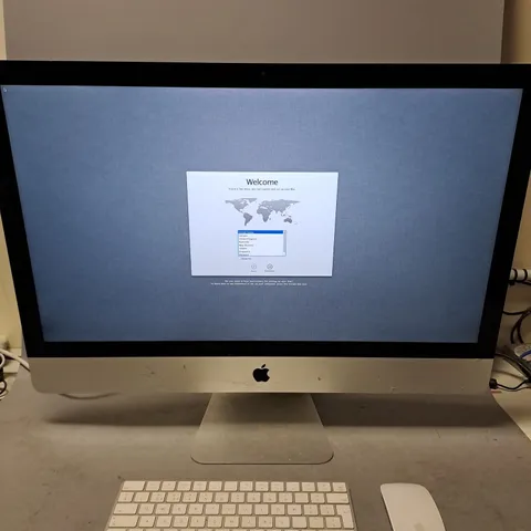 APPLE IMAC A1419 IN BRUSHED SILVER - WITH MOUSE AND KEYBOARD - COLLECTION ONLY 