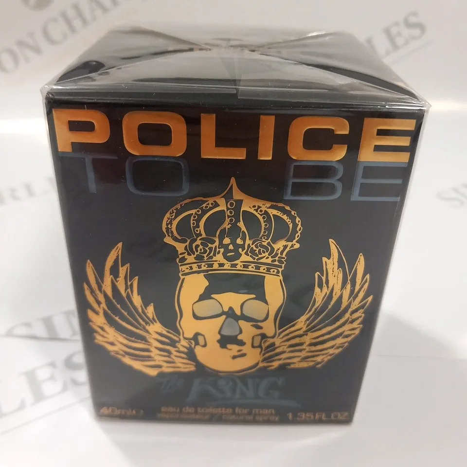 BOXED AND SEALED POLICE TO BE THE KING EAU DE TOILETTE FOR MAN 40ML
