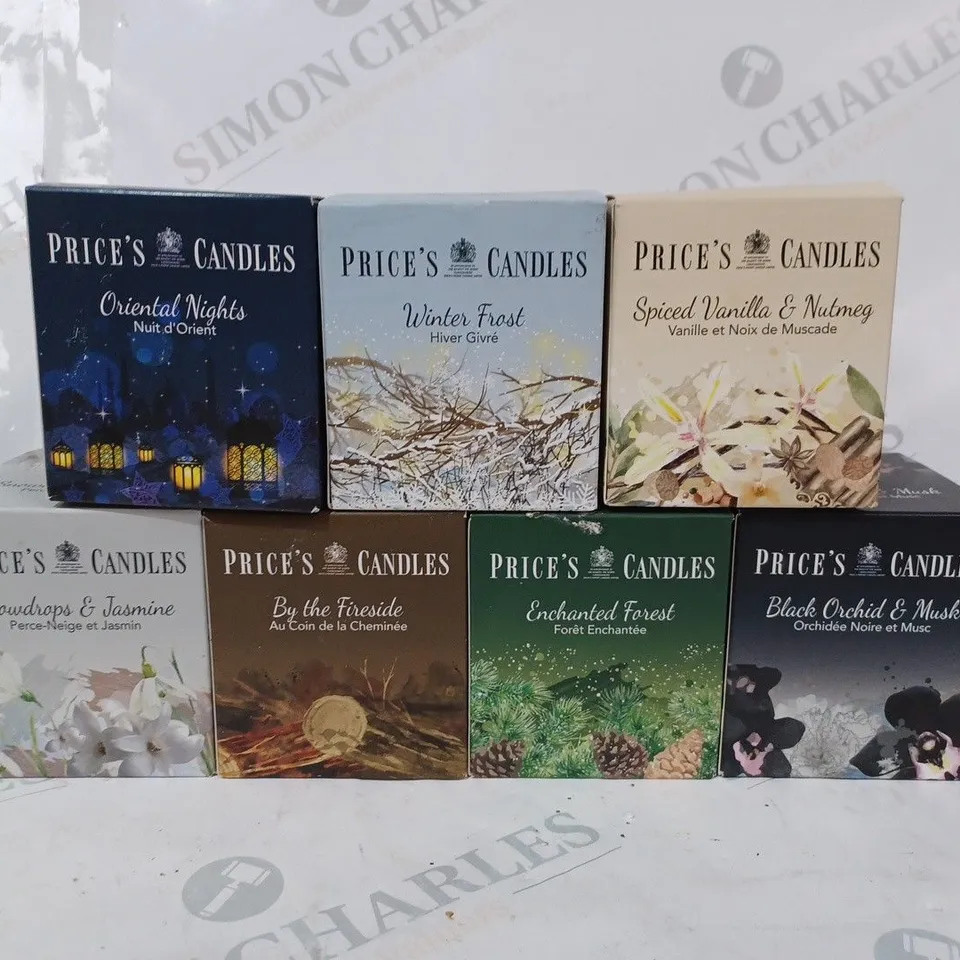 BOXED PRICES CANDLES SET OF 10 JAR CANDLES IN GIFT BOXES - COLLECTION ONLY