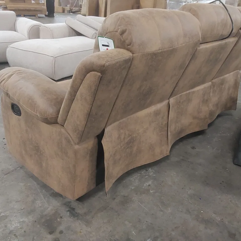 AVERION 3 SEATER FAUX LEATHER MANUAL RECLINING SOFA