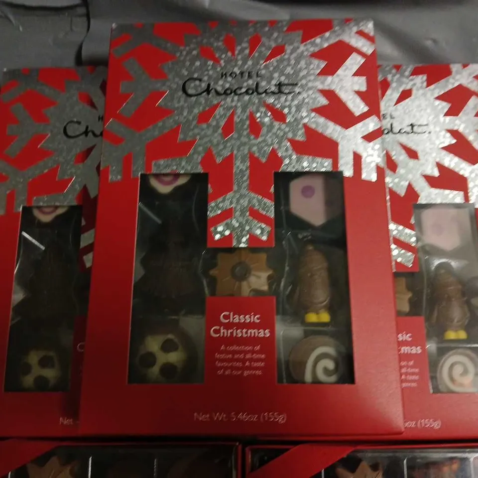 LOT OF 7 BOXES OF HOTEL CHOCOLAT CHRISTMAS CHOCOLATE