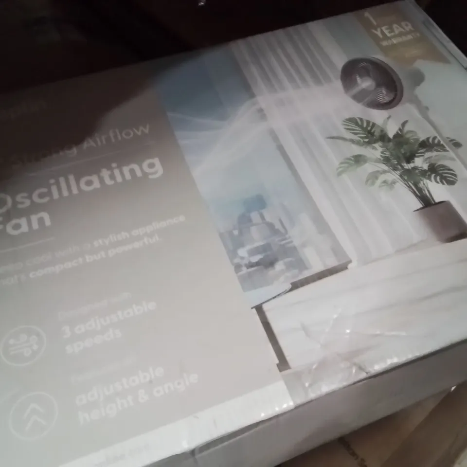 BOXED KEPLIN 10" WHITE OSCILLATING FAN