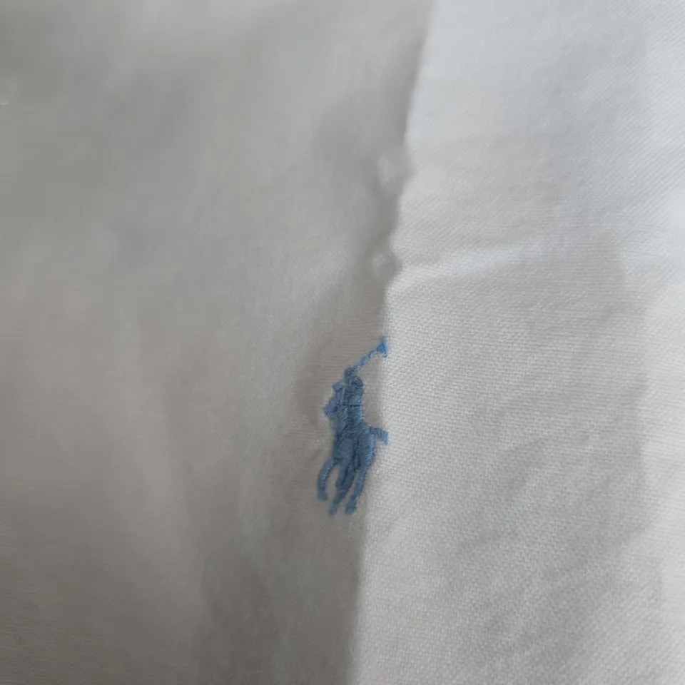 POLO RALPH LAUREN CUSTOM FIT WHITE BUTTON-DOWN SHIRT - LARGE