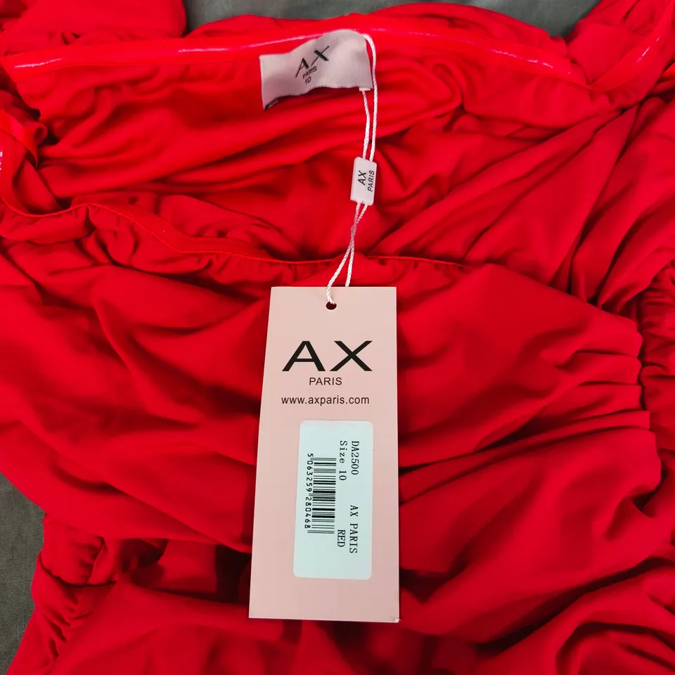 AX PARIS RED DRESS, UK SIZE 10
