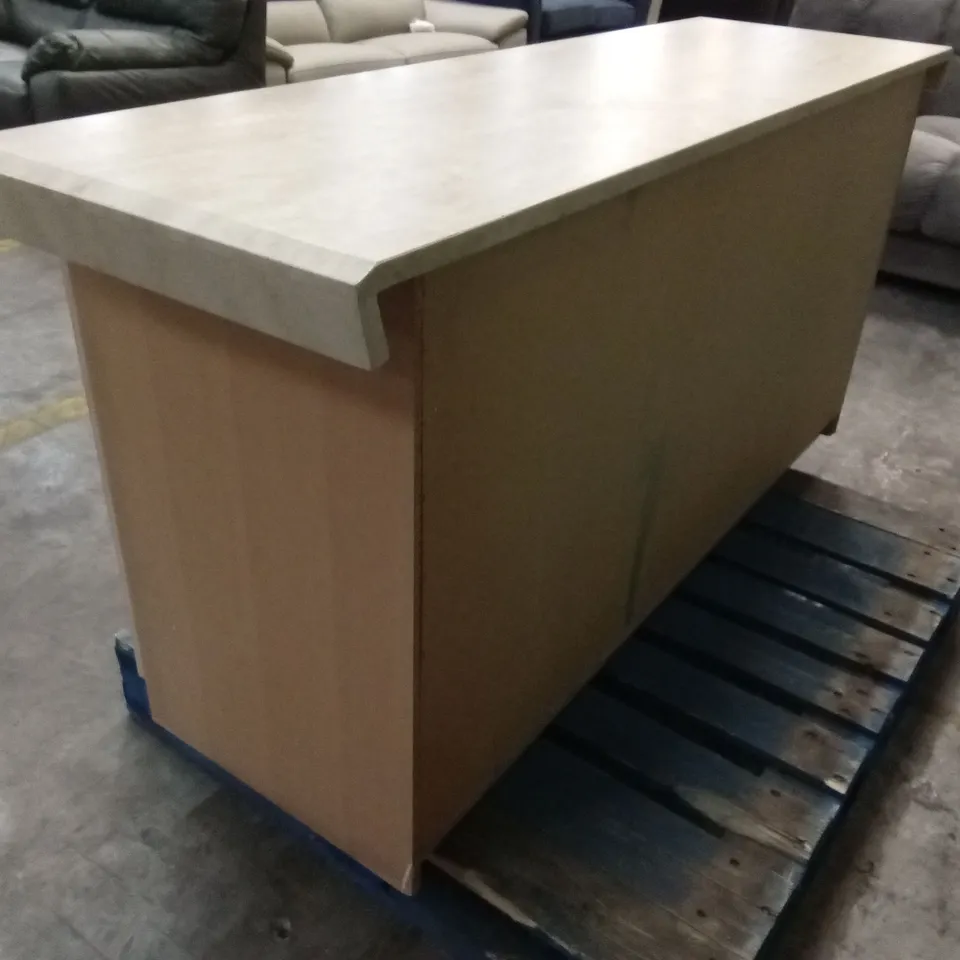 DESIGNER 2-DOOR 4-DRAWER SIDEBOARD WITH STONE EFFECT TOP