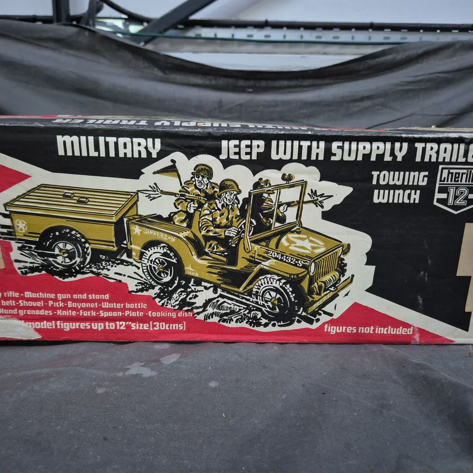 CHERILEA 12-INCH MILITARY JEEP WITH SUPPLY TRAILER