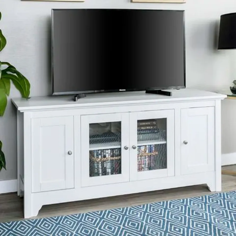 BOXED TV STAND FOR TVS UP TO 55" IN WHITE (1 BOX)