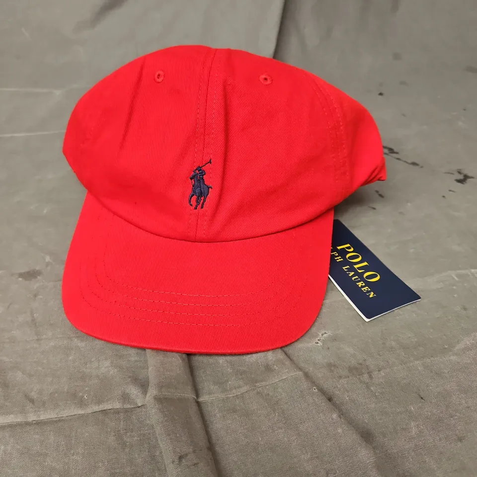 POLO RALPH LAUREN CAP IN RED ONE SIZE 