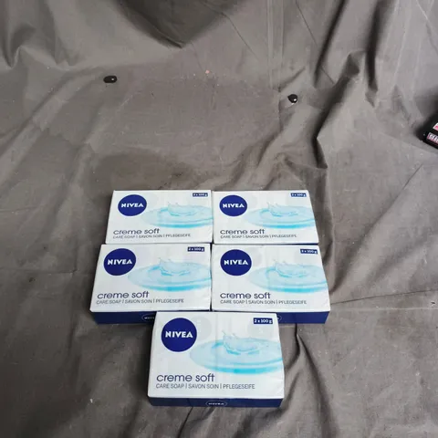 NIVEA CREME SOFT CARE SOAP BARS – 2 X 100 G PER BOX (SET OF 5 BOXES)