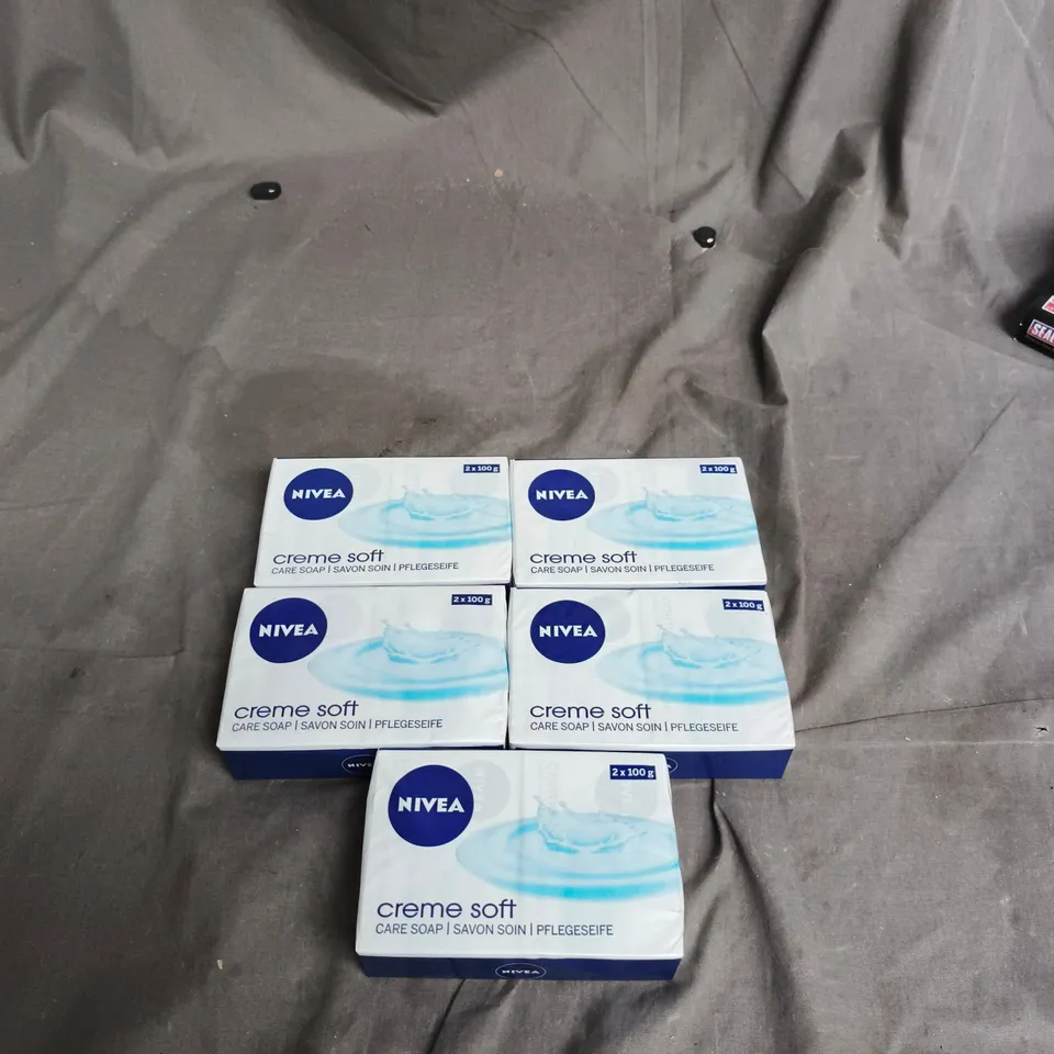 NIVEA CREME SOFT CARE SOAP BARS – 2 X 100 G PER BOX (SET OF 5 BOXES)